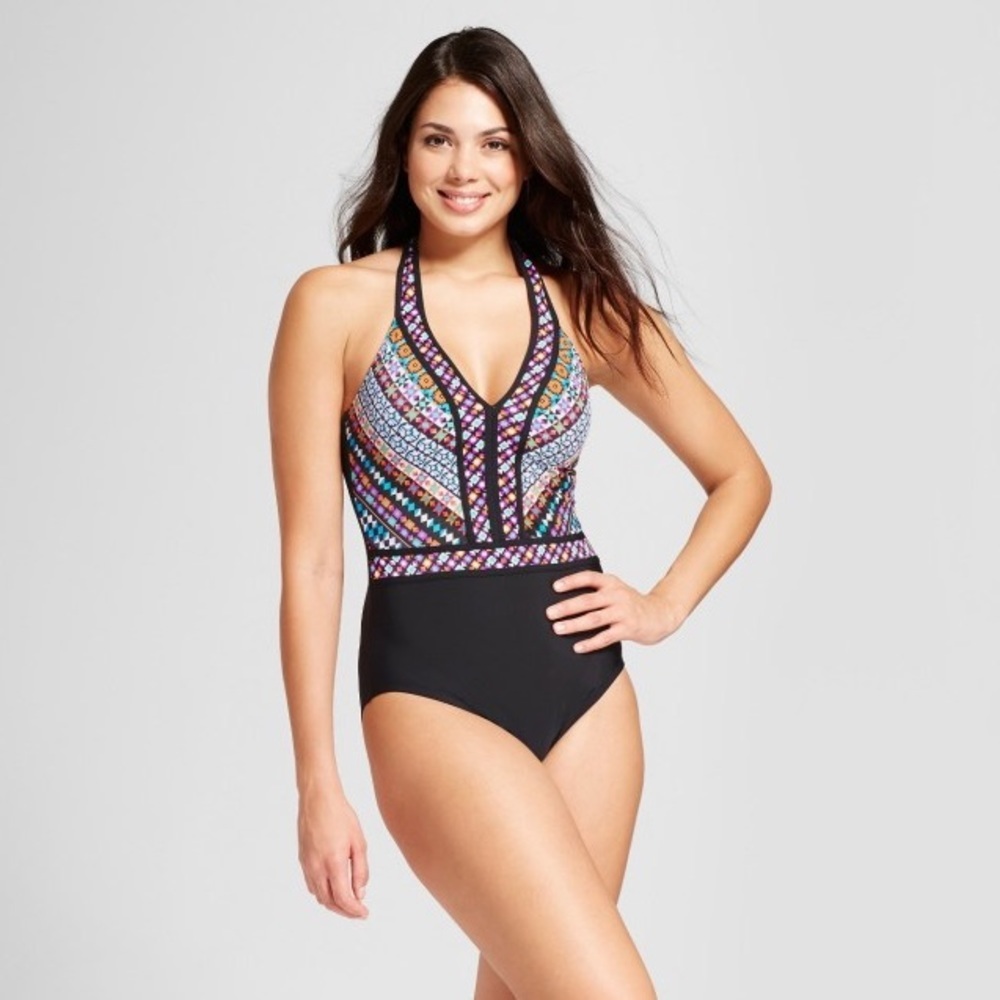 Aqua Green Tribal Bathing suit, Size S